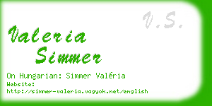 valeria simmer business card